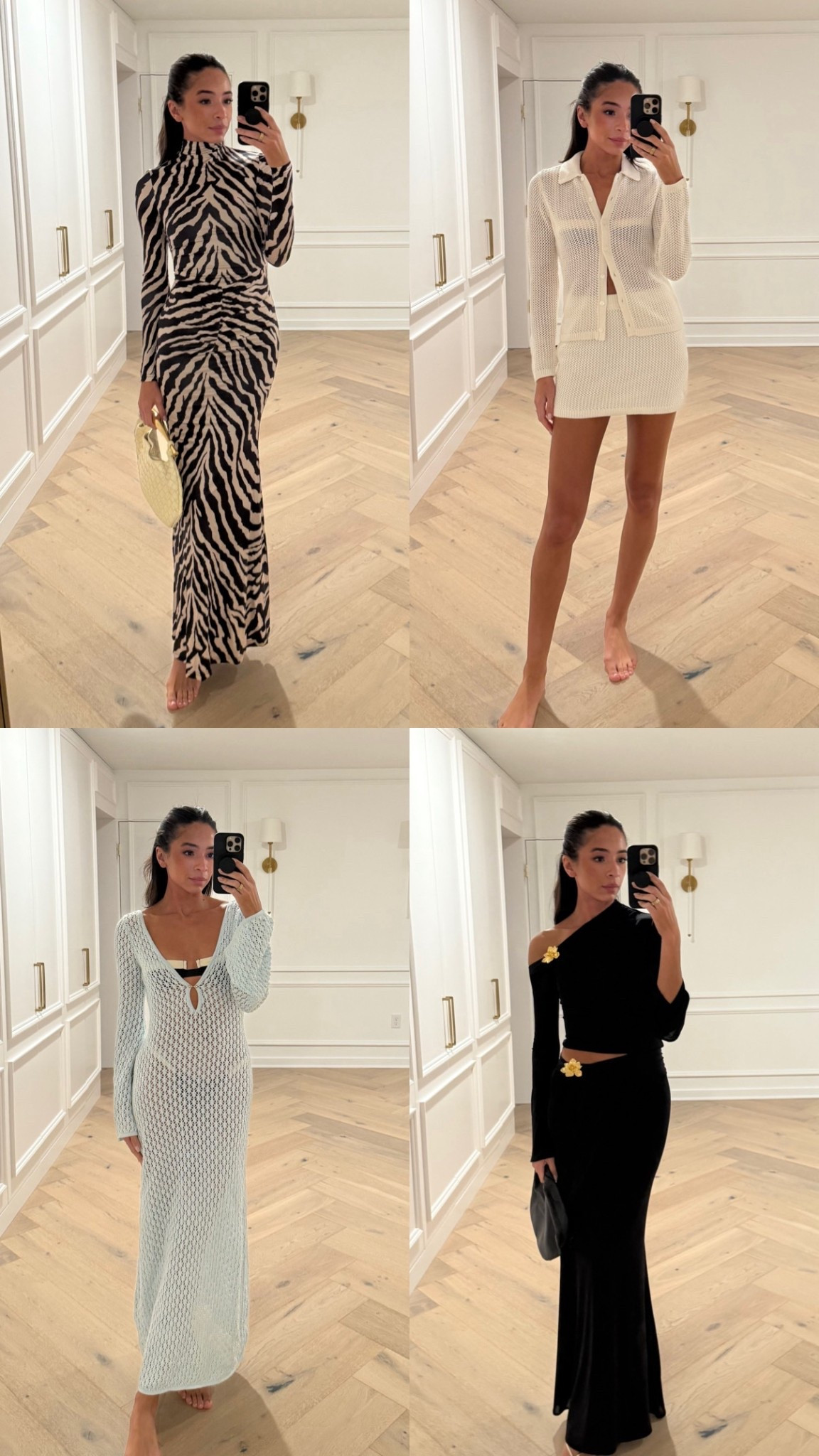 Vacation outfits 🌴☀️ zebra dress XS, crochet top S, crochet skirt XS (runs big size down), blue crochet cover up XS, black matching set XS (45% OFF!!) 

Beach outfit 
Swimsuit 
Resortwear 
Pool outfit
Beach coverup

#LTKTravel #LTKSeasonal