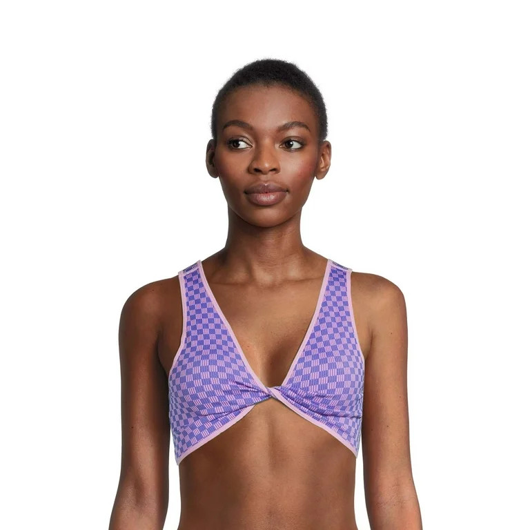 No Boundaries Juniors' Seamless Reversible Twist Bralette, Sizes to 3XL | Walmart (US)