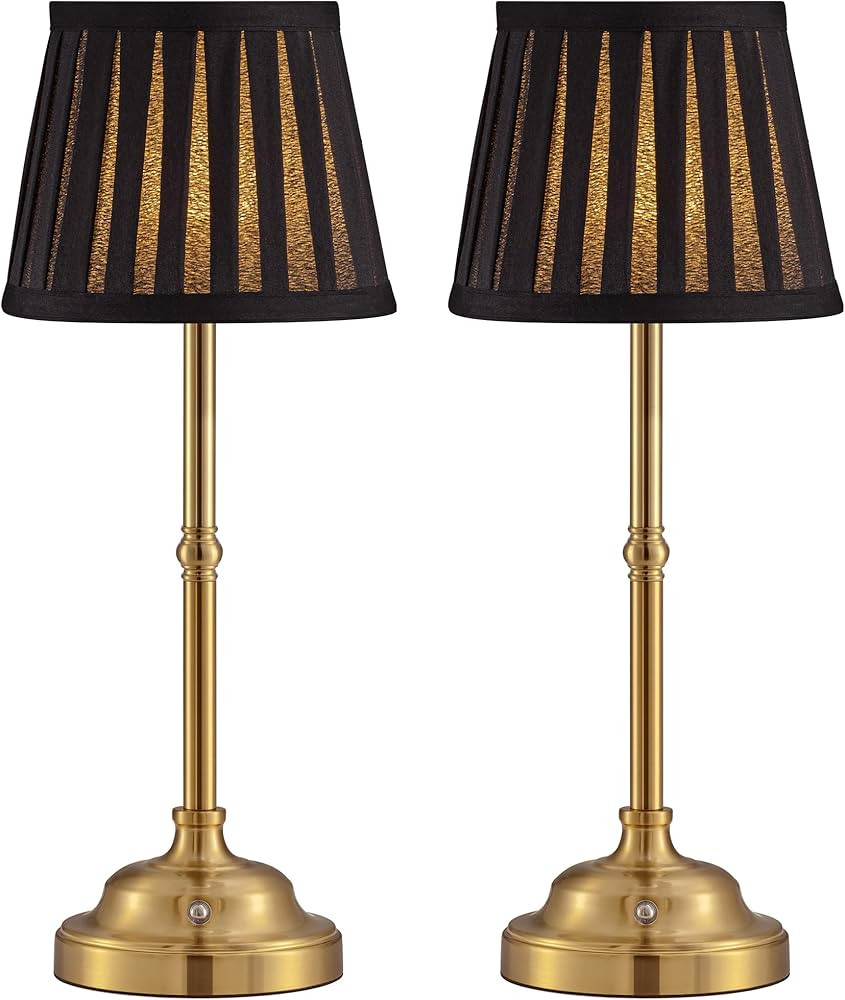 KDG Cordless LED Table Lamp Set of 2, Portables Fabric Shade Desk Lamps, 5000mAh Rechargeable Bat... | Amazon (US)