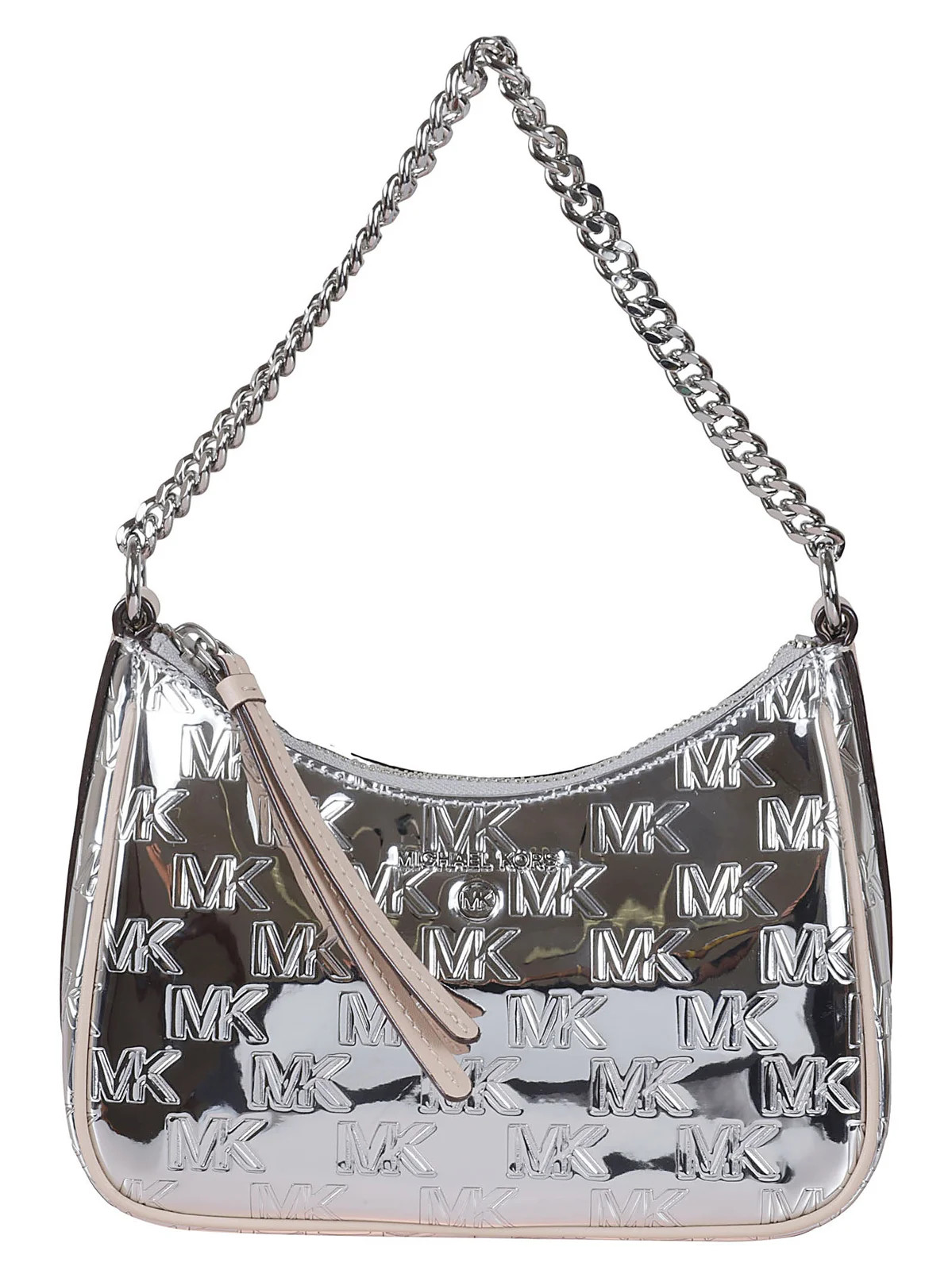 Michael Michael Kors Logo Embossed Chain-Link Shoulder Bag | Cettire Global