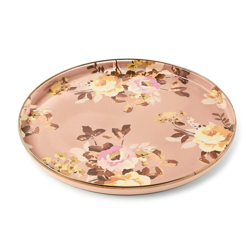 Wild Rose Mauve Round Tray | MacKenzie-Childs