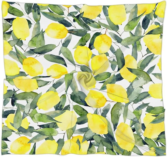 Lemon Fruit Fashion Hair Scarf Lightweight Silk Feeling Head Scarf Square Bandanas for Women 23.6... | Amazon (US)