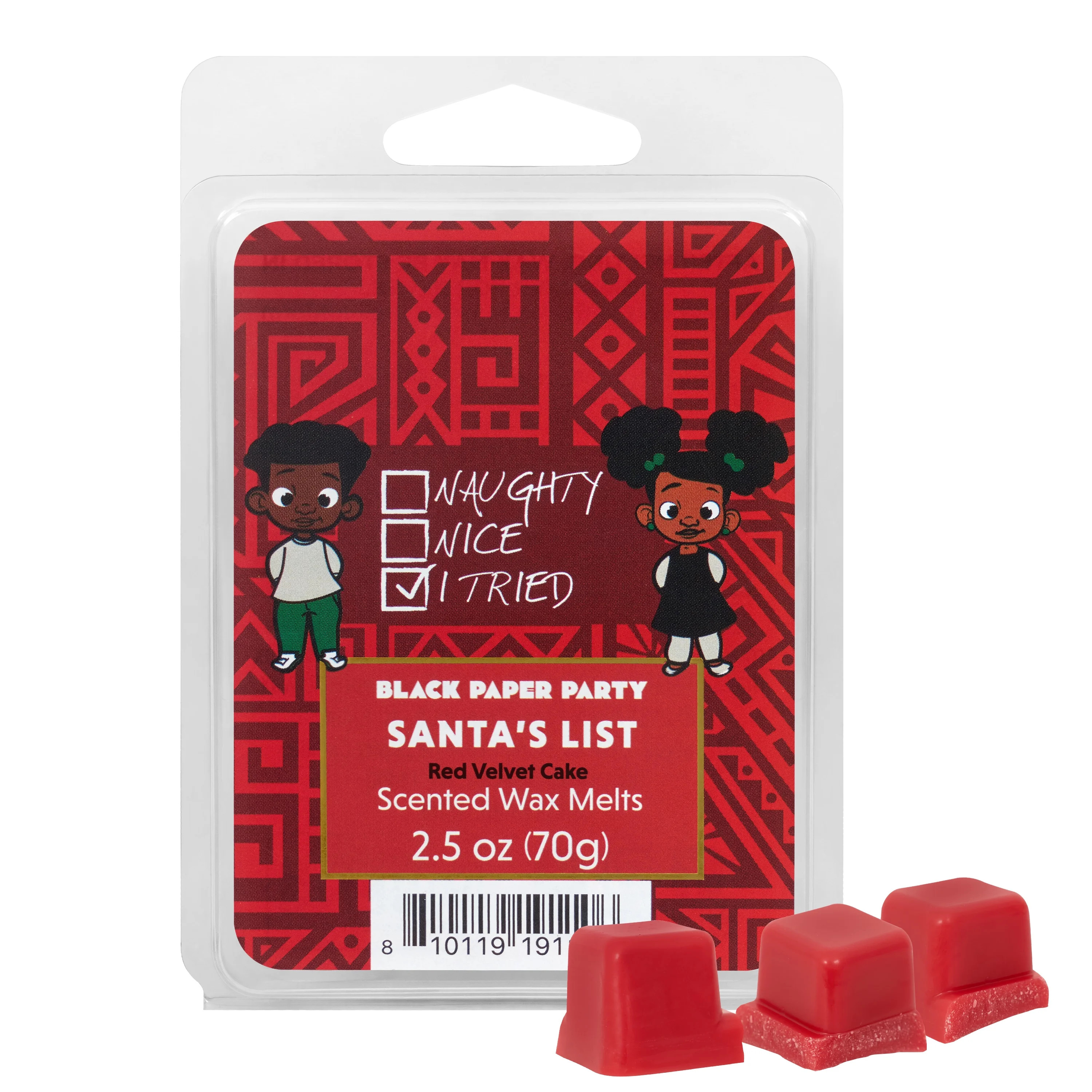 Black Paper Party Christmas Wax Melt, Santas List Scent, 2.5oz 6 count | Walmart (US)