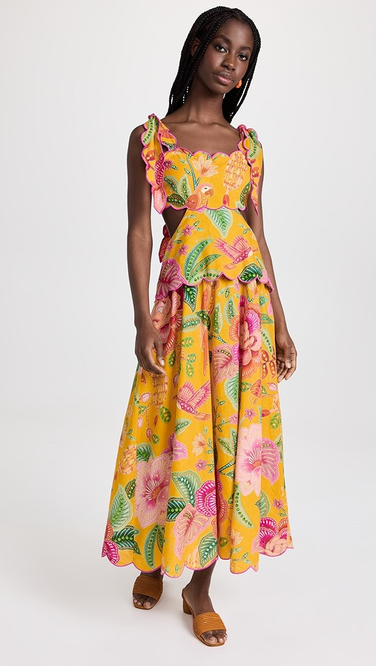 Macaw Bloom Yellow Dress | Shopbop