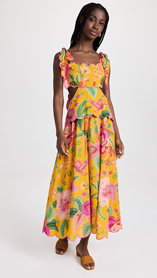 Macaw Bloom Yellow Dress | Shopbop