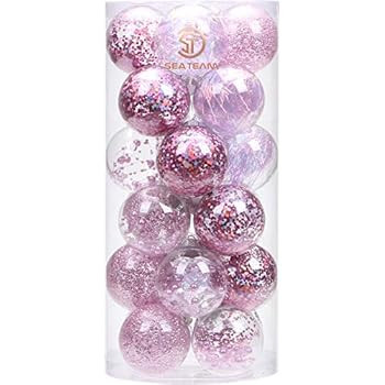 Sea Team 70mm/2.76" Shatterproof Clear Plastic Christmas Ball Ornaments Decorative Xmas Balls Bau... | Amazon (US)