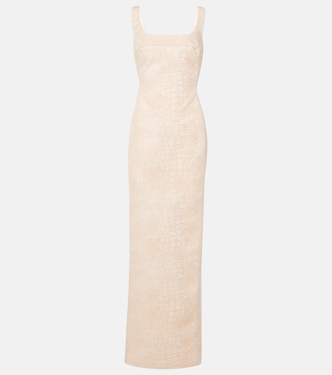 De-Nîmes croc-effect cotton maxi dress | Mytheresa (UK)