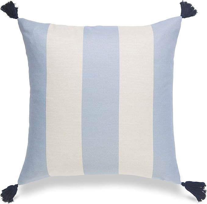 Amazon.com : Hofdeco Beach Coastal Indoor Outdoor Pillow Cover ONLY, Water Resistant for Patio Lo... | Amazon (US)