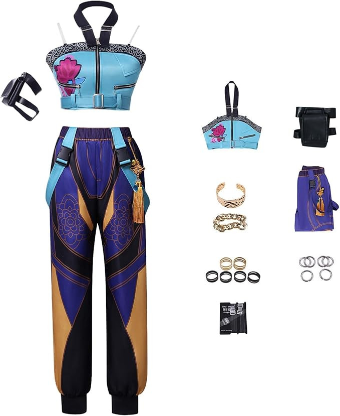 Demon Costume Hunters Outfit for Girls 3-14 Years Stage Dance Idol Cosplay Outfit, Kids Halloween... | Amazon (US)