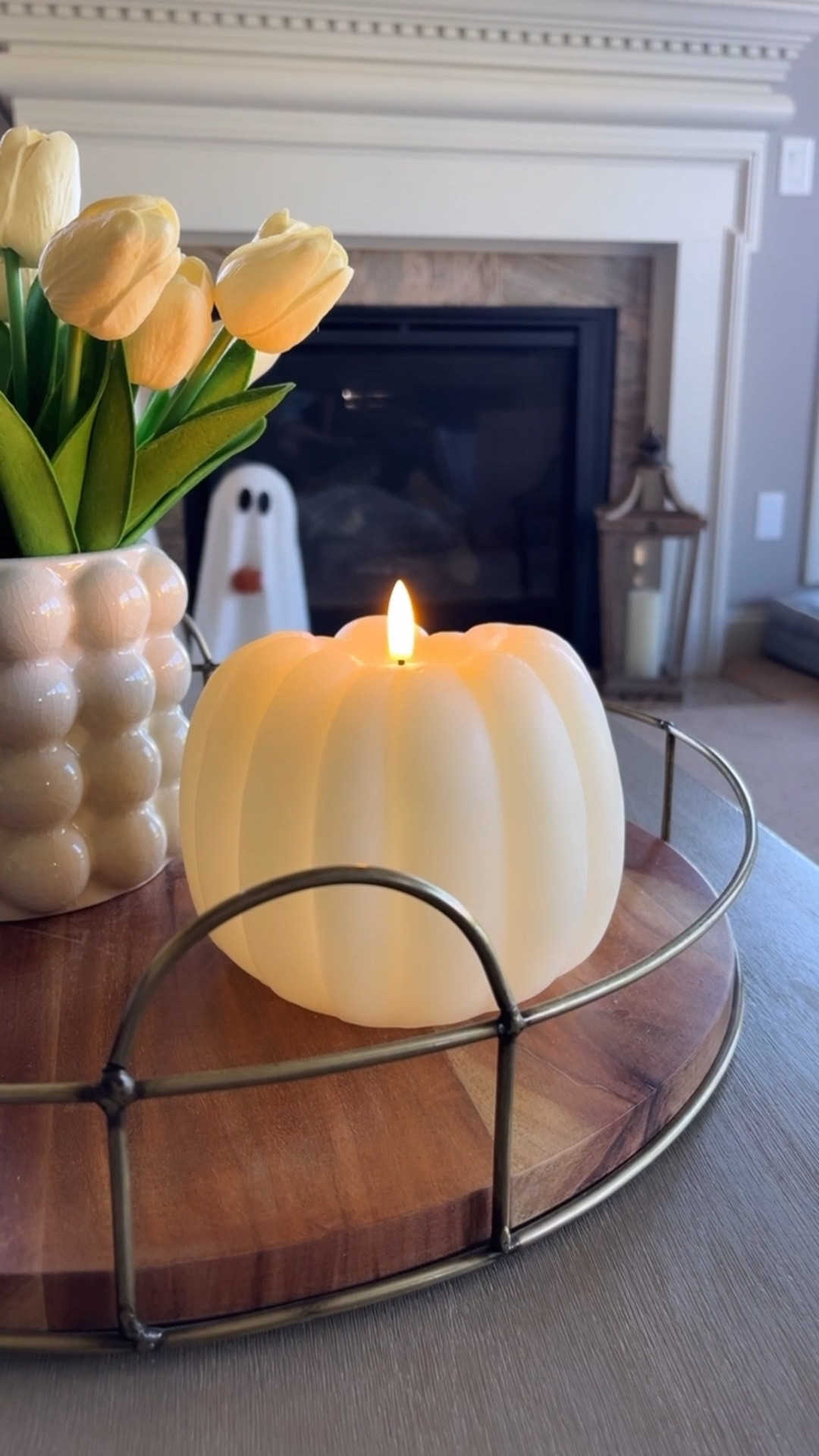 How adorable is this flickering flameless candle!? It looks so real. Love that it’s white, so you can keep it out through thanksgiving 🍂 

#LTKStyleTip #LTKHome #LTKFindsUnder50