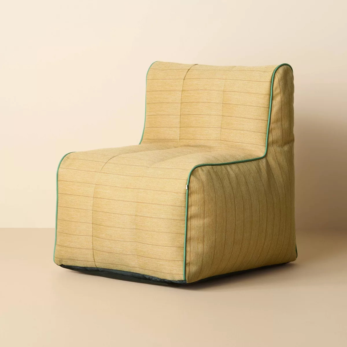 Natural Stripe with Green Trim Armless Outdoor Patio Cushion Chair - Hearth & Hand™ with Magnol... | Target