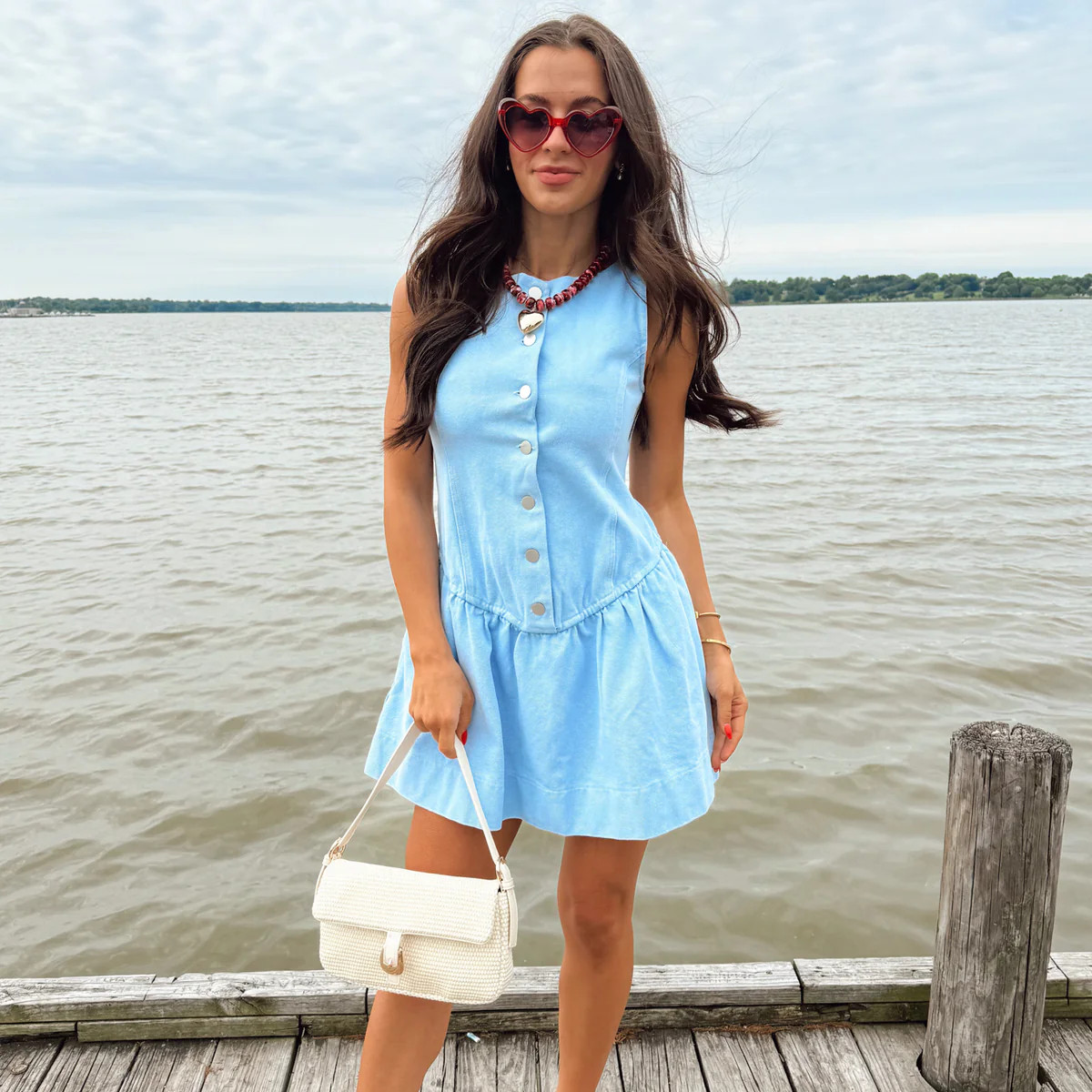 Weekend Walk Dress - Blue | The Impeccable Pig