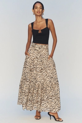 Hutch Belted Tiered Maxi Skirt | Anthropologie (US)