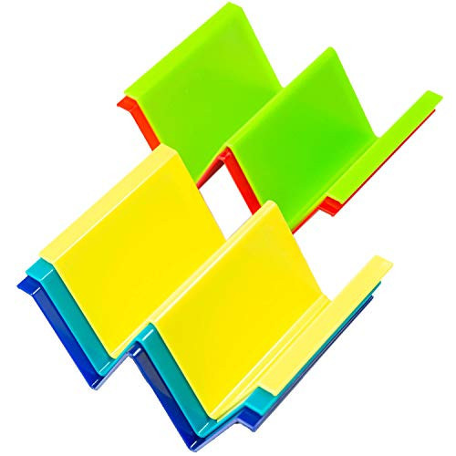 Youngever Taco Holder Stand Set of 5, Large Regular Size, Taco Plate, Taco Truck Tray Style, ABS Material, Very Hard and Sturdy, Dishwasher Top Rack Safe | Amazon (US)