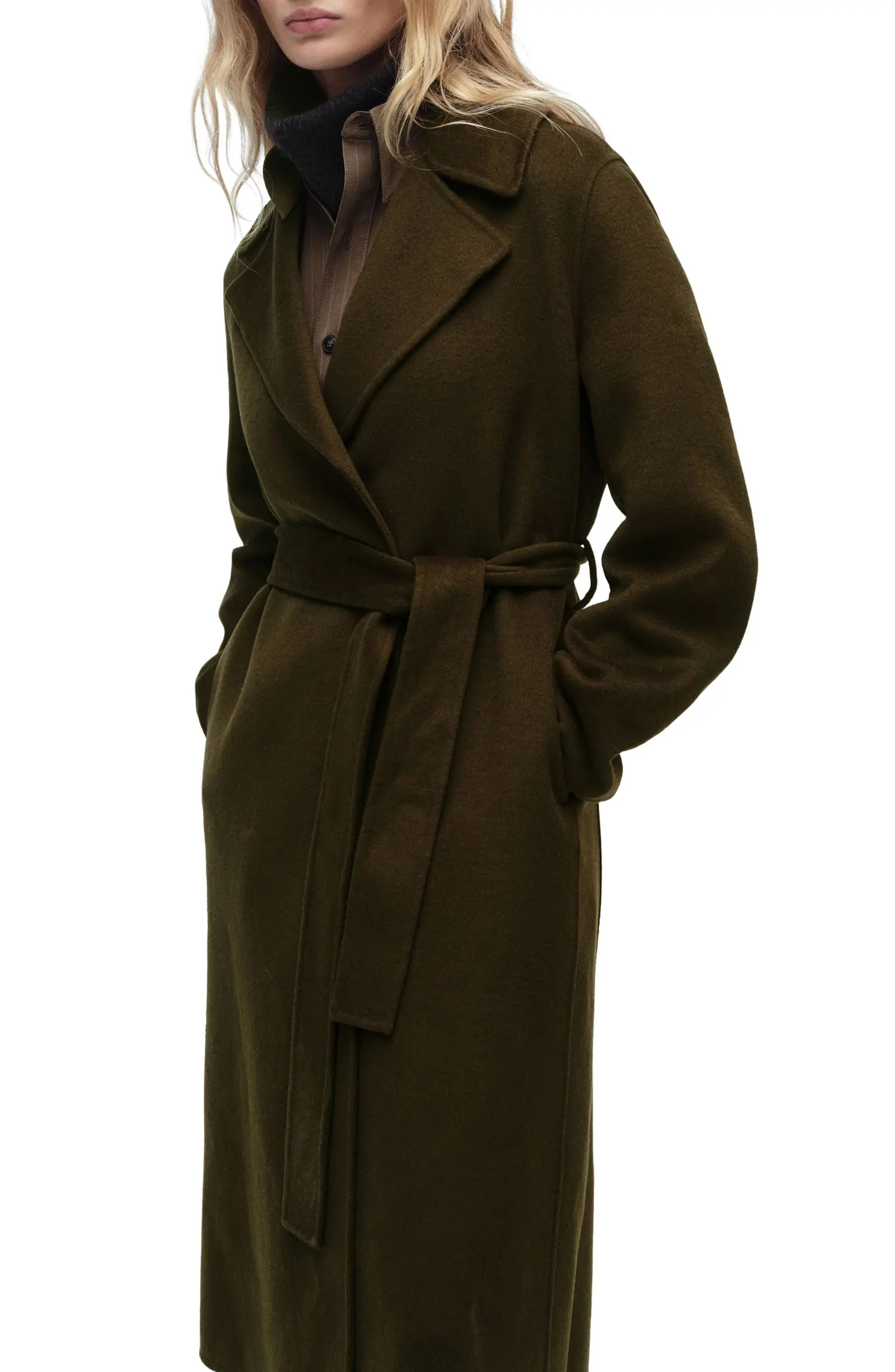 MANGO Wool Blend Oversize Longline Coat | Nordstrom | Nordstrom