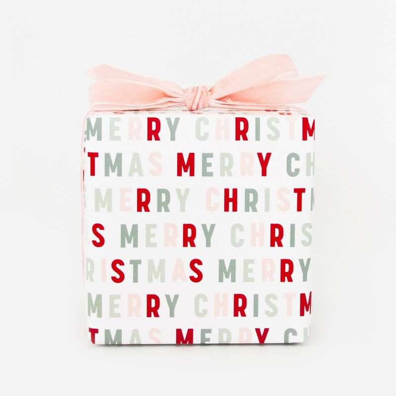 30 sq ft Merry Christmas Colorful Multicolor  Gift Wrap - Sugar Paper™ + Target | Target