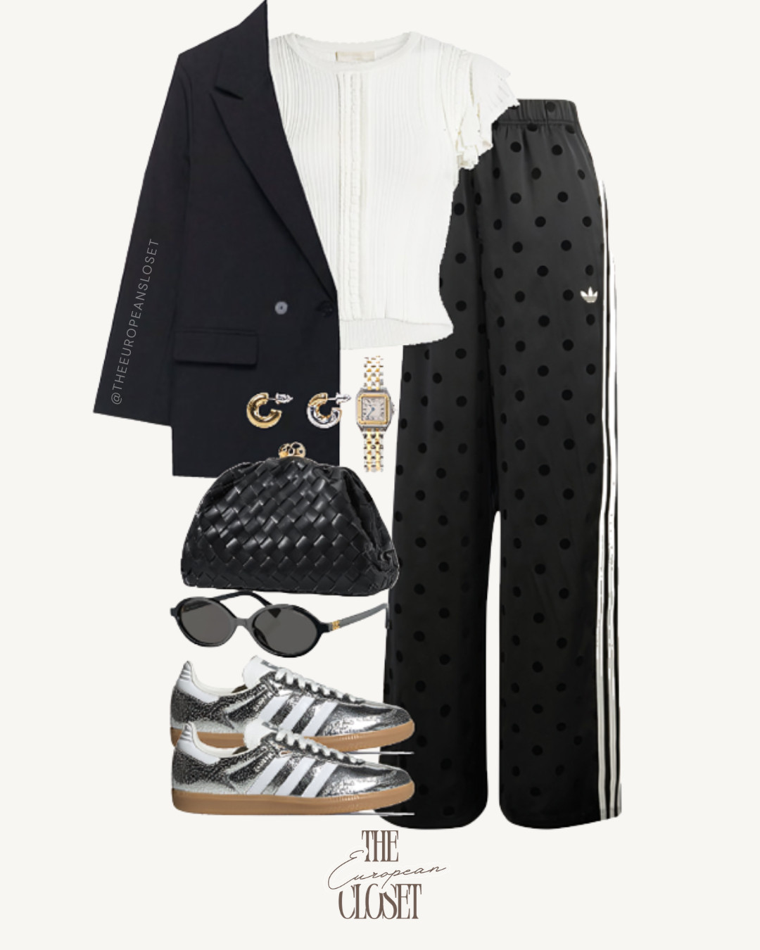 Business up top, party in the bottom ✨

Who else is obsessed with these black Adidas Polka Dot Pants - actually I'm obsessed with all colors and all pieces from this line 😍 

 #LTKdayinmylife #LTKootd #LTKU