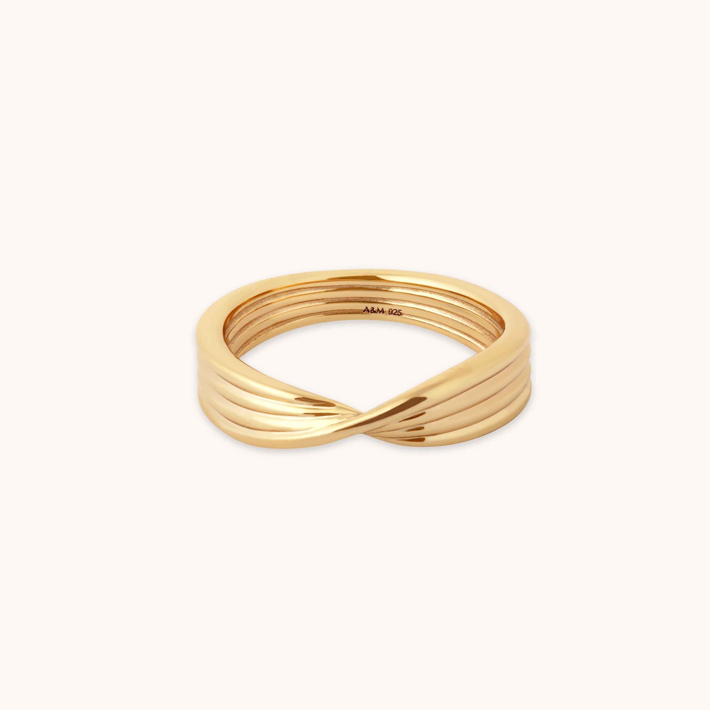 Twist Gold Ring | Astrid & Miyu Rings | Astrid and Miyu