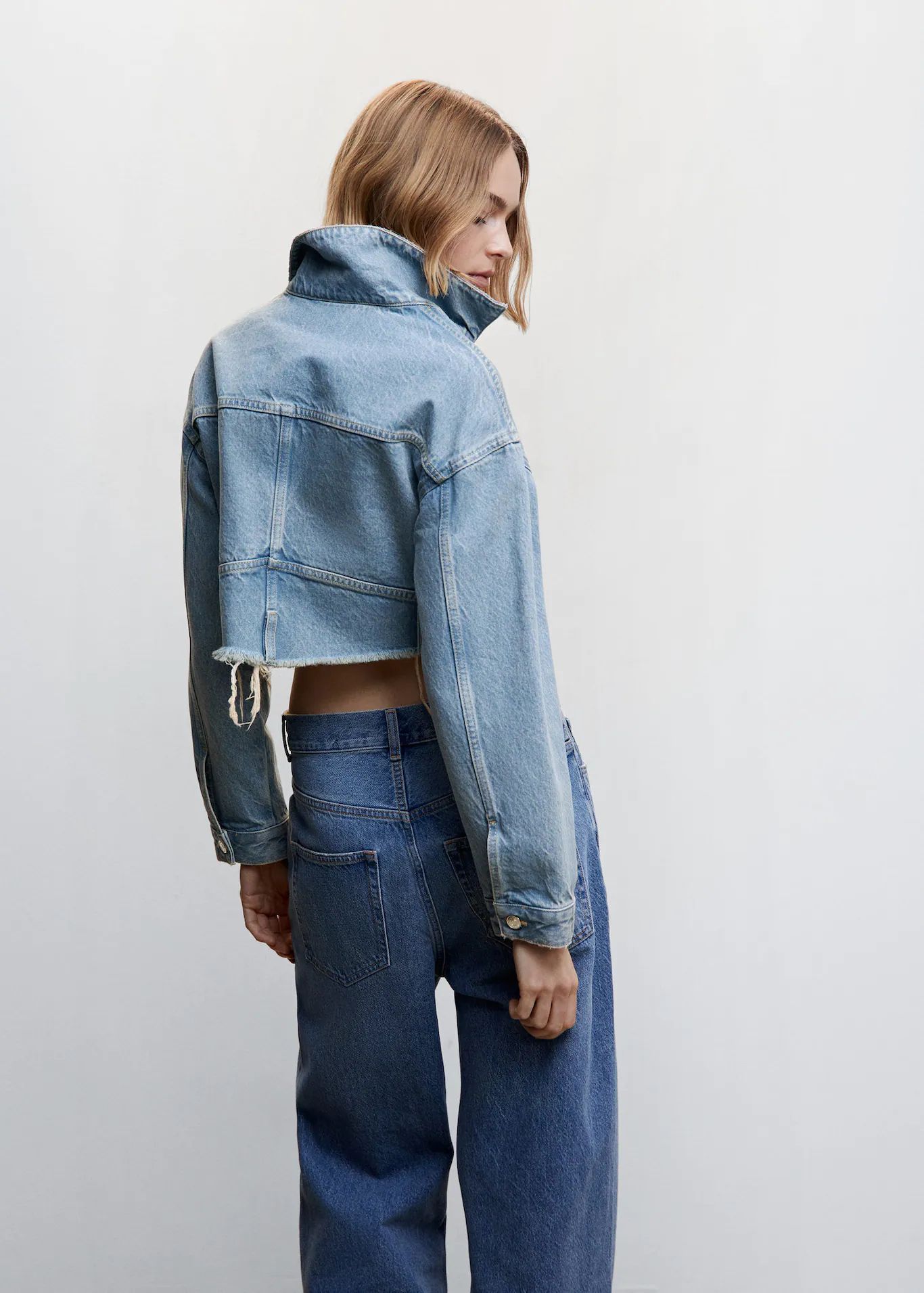 Frayed hem denim jacket -  Women | Mango United Kingdom | MANGO (UK)