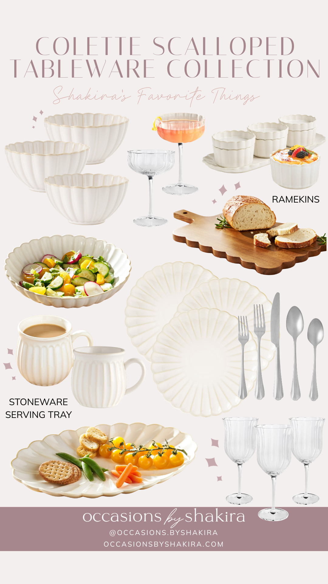 Colette scalloped tableware collection 

 

#LTKdayinmylife #LTKfoodie #LTKHome