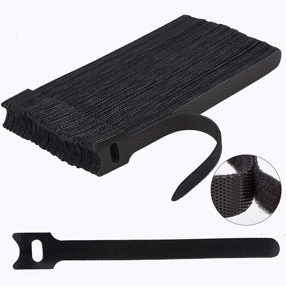 Nettbe 60 PCS 6 Inches Reusable Cable Ties, Adjustable Cord Straps Wire Organizer Cord Wrap and H... | Amazon (US)
