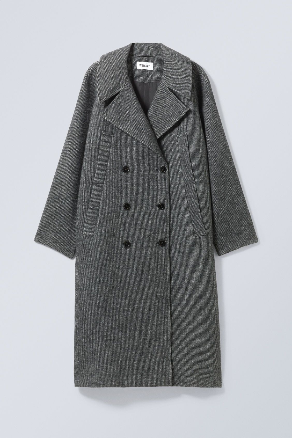 Jens Oversized Coat - Grey | Weekday