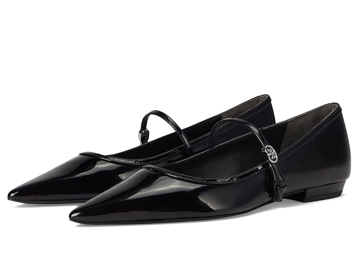 Tory Burch Double T Buckle Mary Jane Women's Flat Shoes Dark Cocoa/Dark Cocoa : 5 M, Leather | Zappos.com