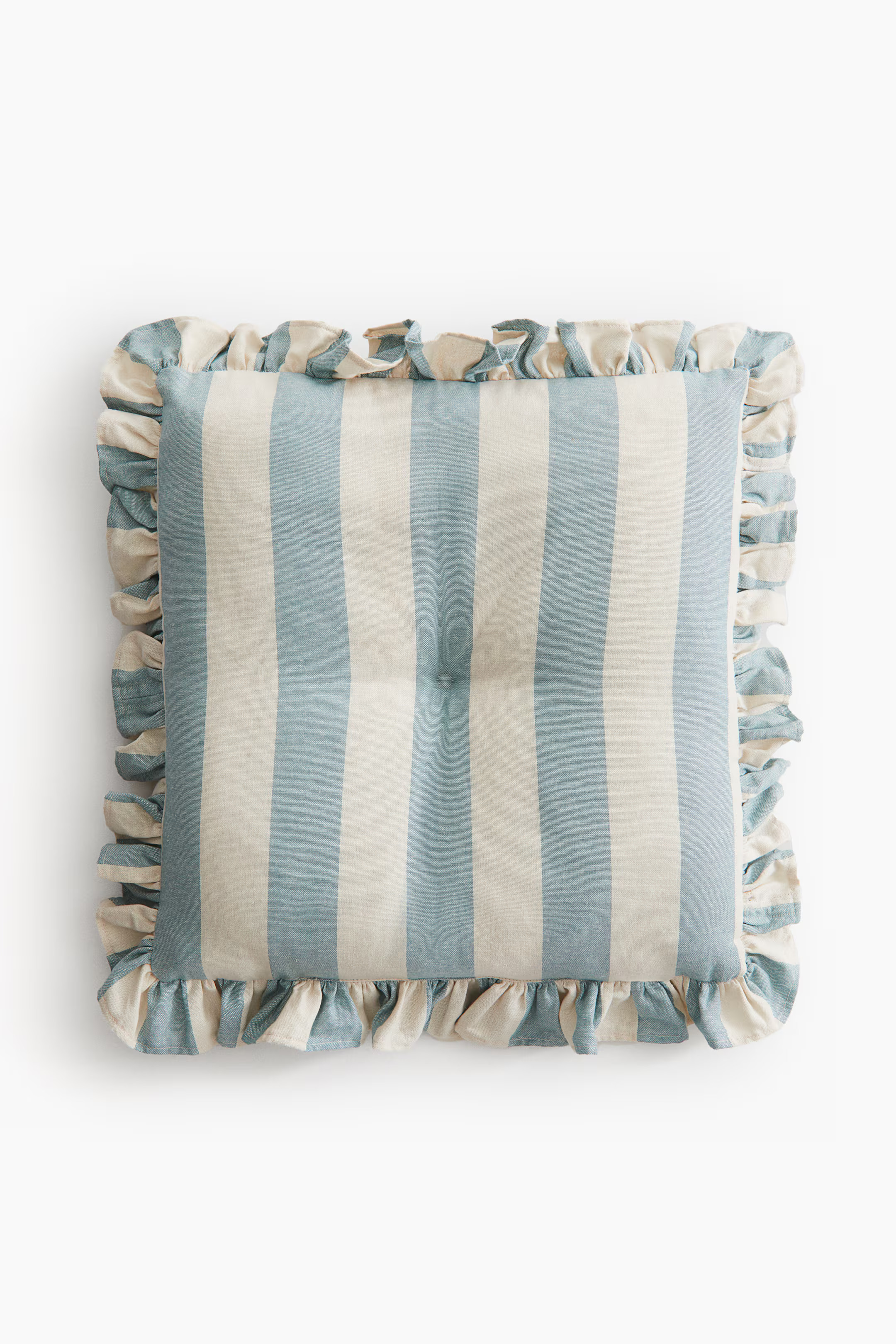 Ruffle-trimmed Cotton Seat Cushion | H&M (US + CA)