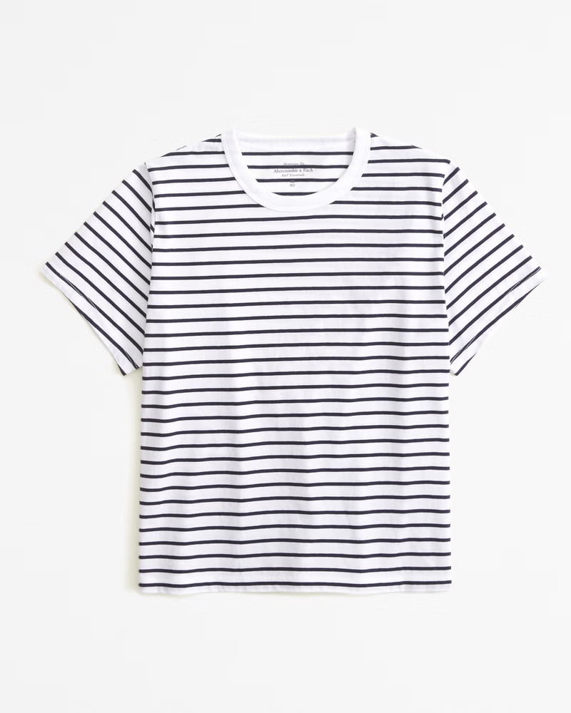 Essential Polished Body-Skimming Tee | Abercrombie & Fitch (US)