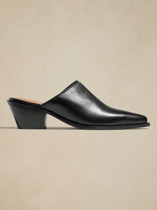 Leather Heeled Mule | Banana Republic Factory