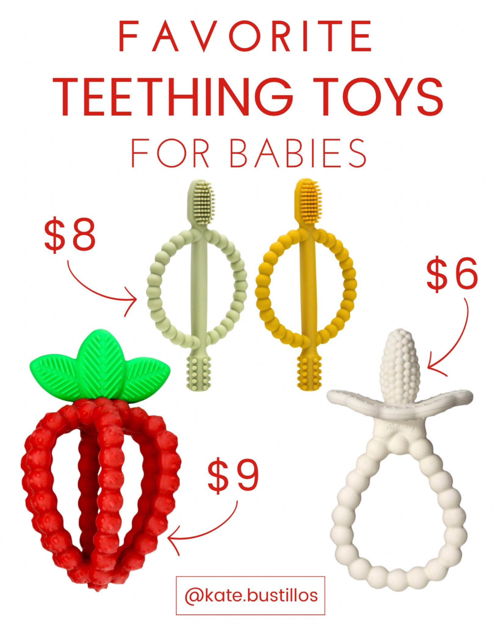 These are some of my go-to baby teething must haves! Easy to grip and easy on the gums 

#baby #pregnancy #maternity #teethingtoys #babytoy

#LTKBump #LTKBaby #LTKKids