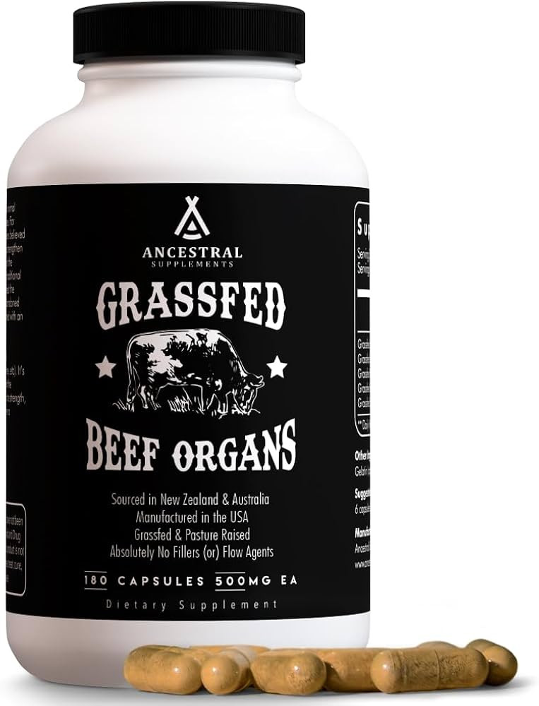 Ancestral Supplements Grass Fed Primal Beef Organ Supplement, 180 Ct | Amazon (US)
