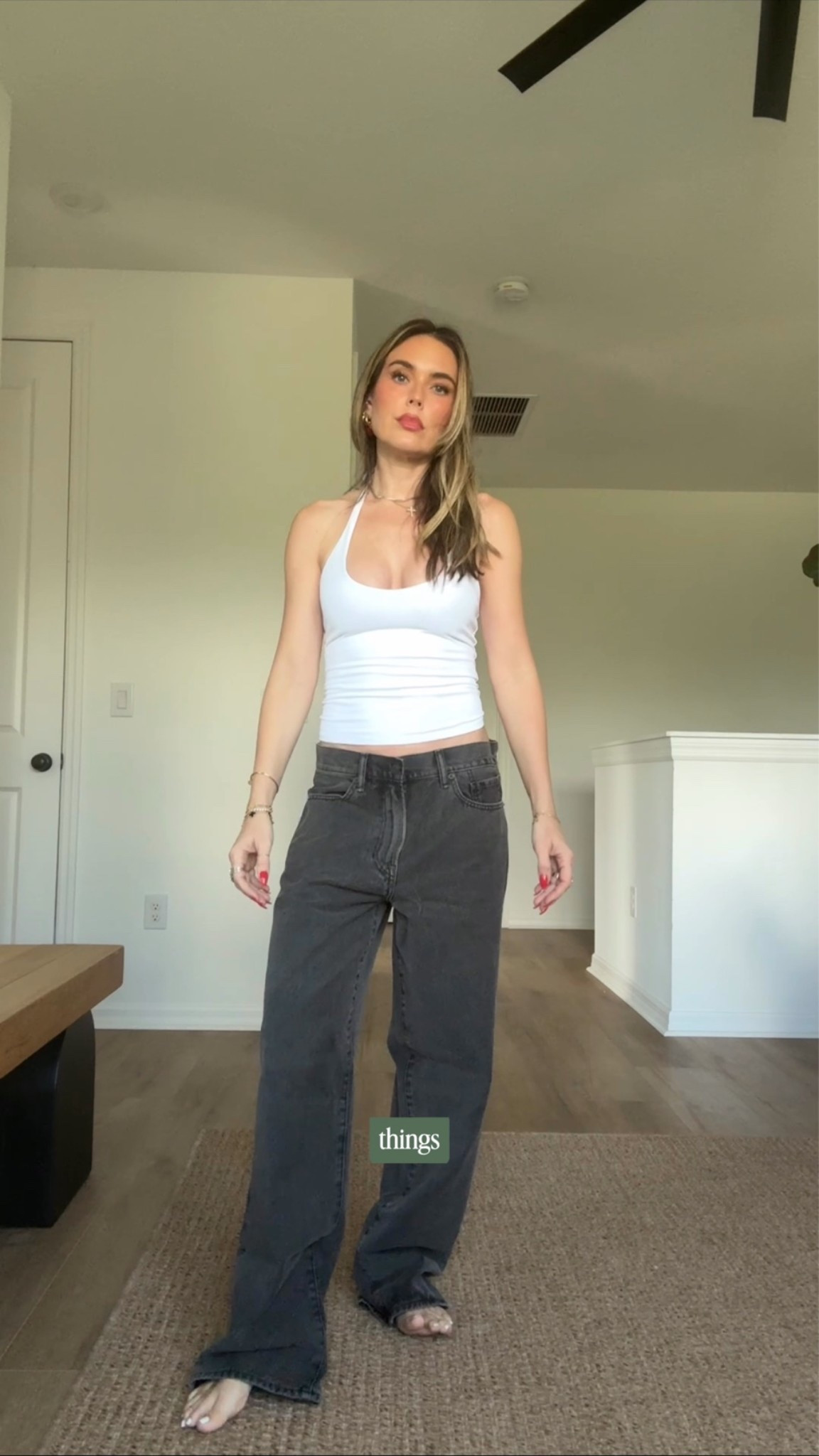 Gap mens baggy jeans on women - wearing a 29 x 32 and I’m 5’5” and a half