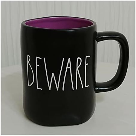 Rae Dunn Artisan Collection by Magenta Beware with Purple Interior Solid Black Halloween Coffee M... | Amazon (US)