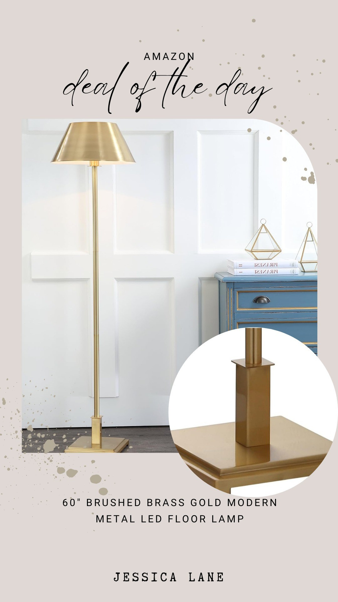 Elevate your lighting with this 60" brushed brass gold modern LED floor lamp featuring a minimalist metal shade. It offers a clean, architectural look that complements both contemporary and classic interiors.#homedecor #modernhome #floorlamp #lightingideas

#LTKSaleAlert #LTKHome