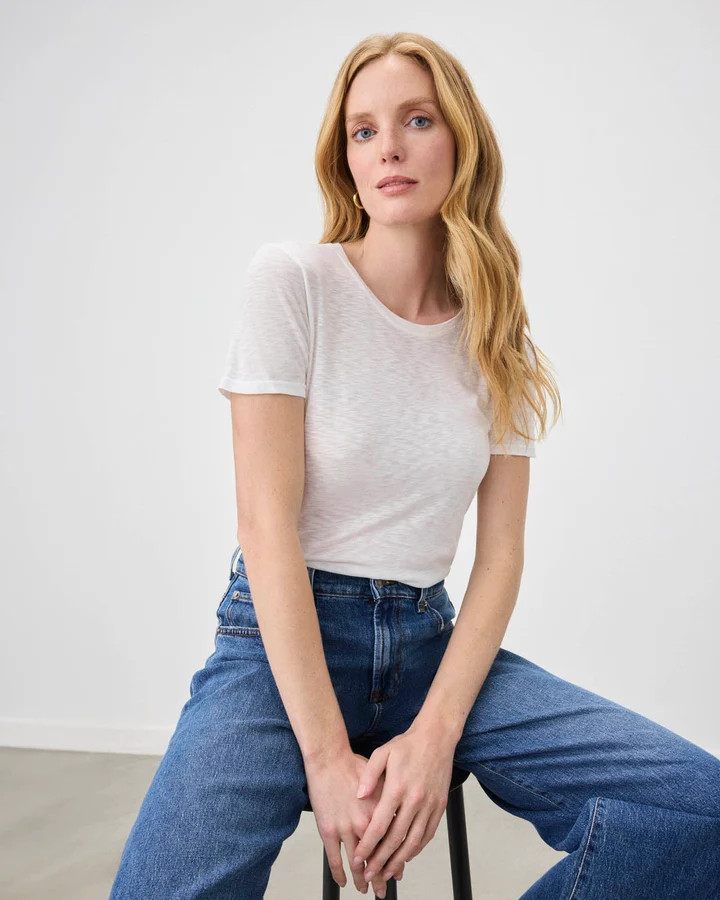 Zoe Slub Crew Neck Tee | Splendid