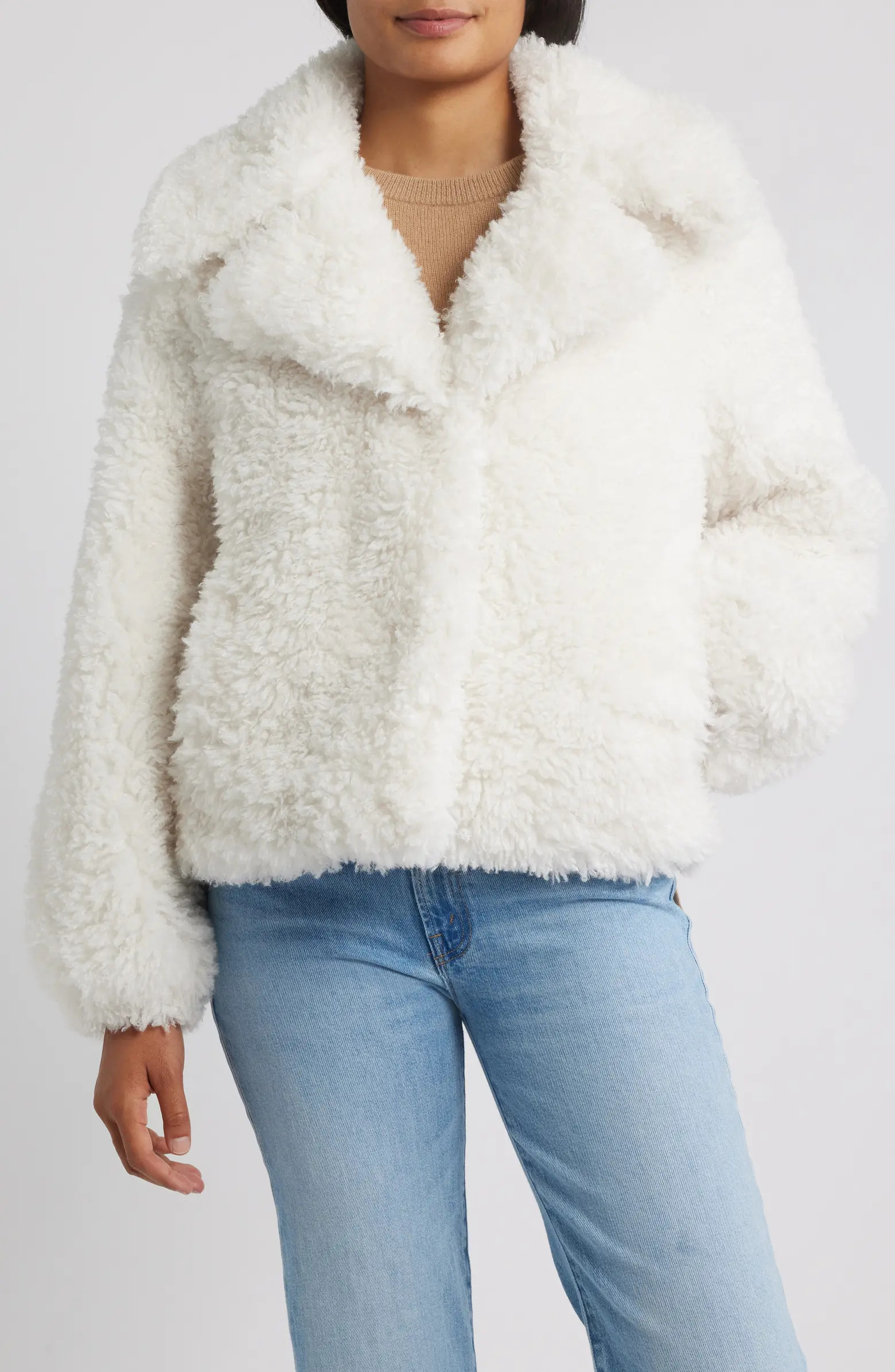 Sam Edelman Short Faux Fur Jacket | Nordstrom | Nordstrom