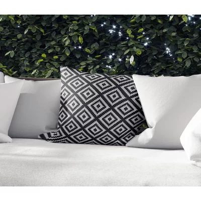 Georg Cotton Indoor / Outdoor Geometric Pillow Union Rustic Color: Black/White, Size: 18" x 18 | Wayfair North America