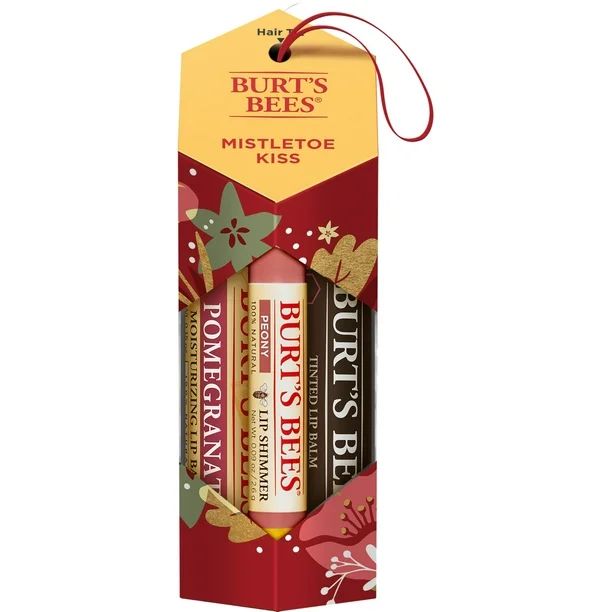Burt's Bees Mistletoe Kiss Ornament Gift Set Lip Balm, 3 Count | Walmart (US)