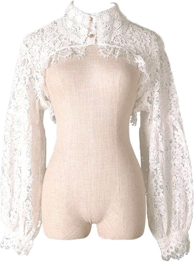 Elegtiskas Detachable Dickey Blouse False Collar Half Shirt Blouse Collar Crop Top | Amazon (US)