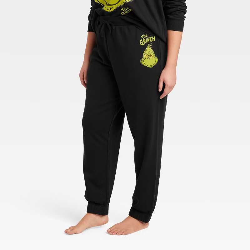 Adult The Grinch Graphic Jogger Pants - Black | Target