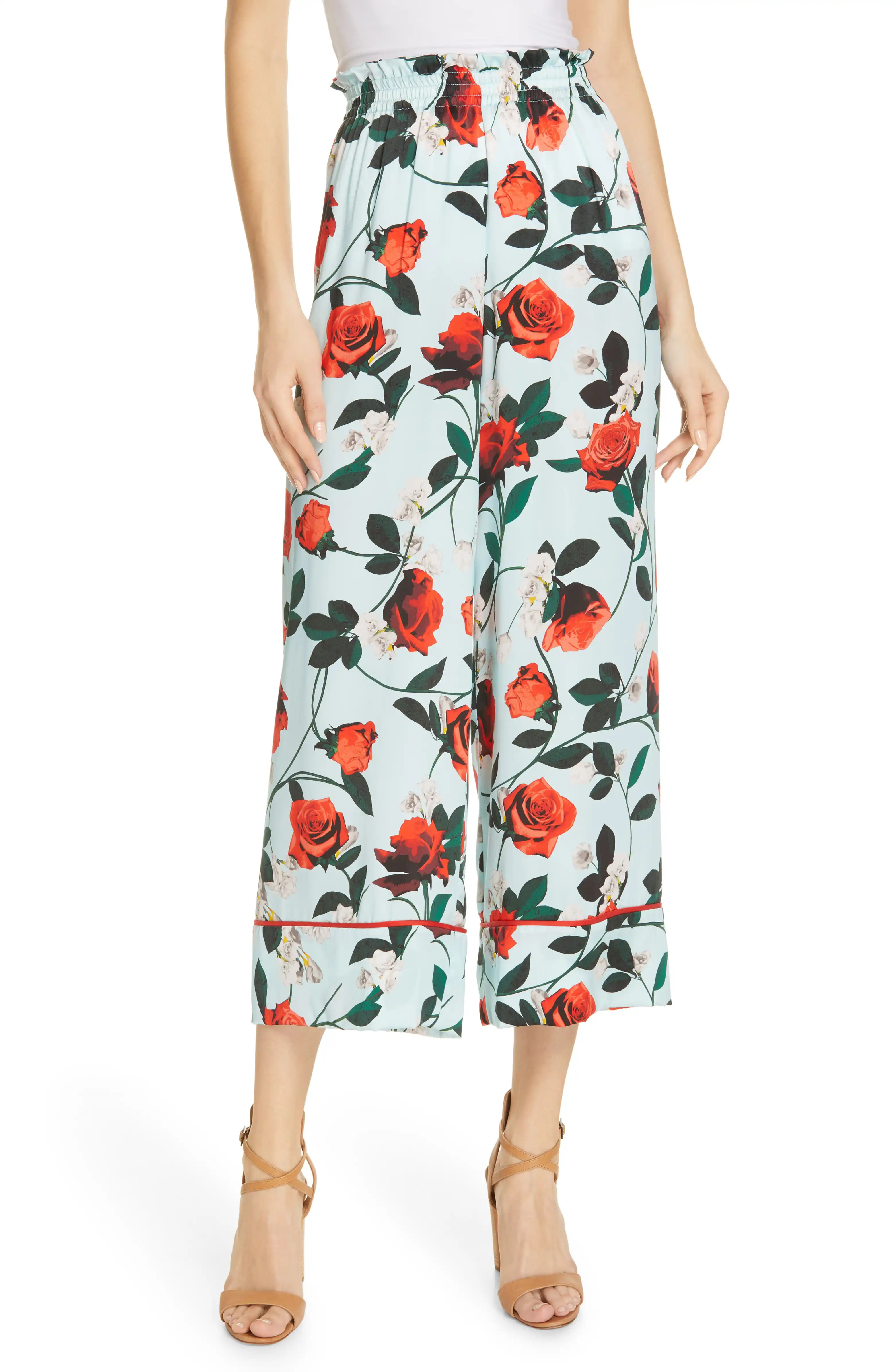 Elba Floral Crop Pants | Nordstrom