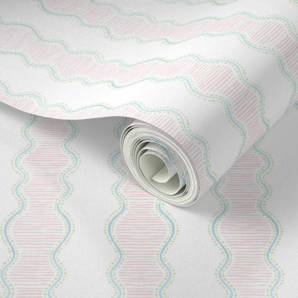 Wallpaper in Wavy Baby | Spoonflower