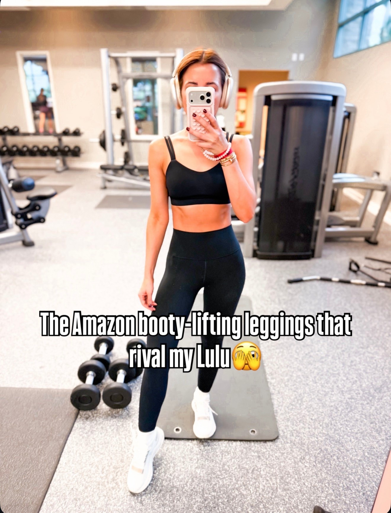 Thousands of you are NOT returning these items! Booty-lifting Amazon leggings in XXS. Sports bra in XS. Matching workout set. Matching workout set. Gym outfit. Weightlifting outfit. Sneakers are TTS. 
#LTKootd #LTKTravel

#LTKfitnessgoals