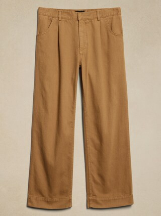 Twill Straight Pull-On Pant | Banana Republic Factory