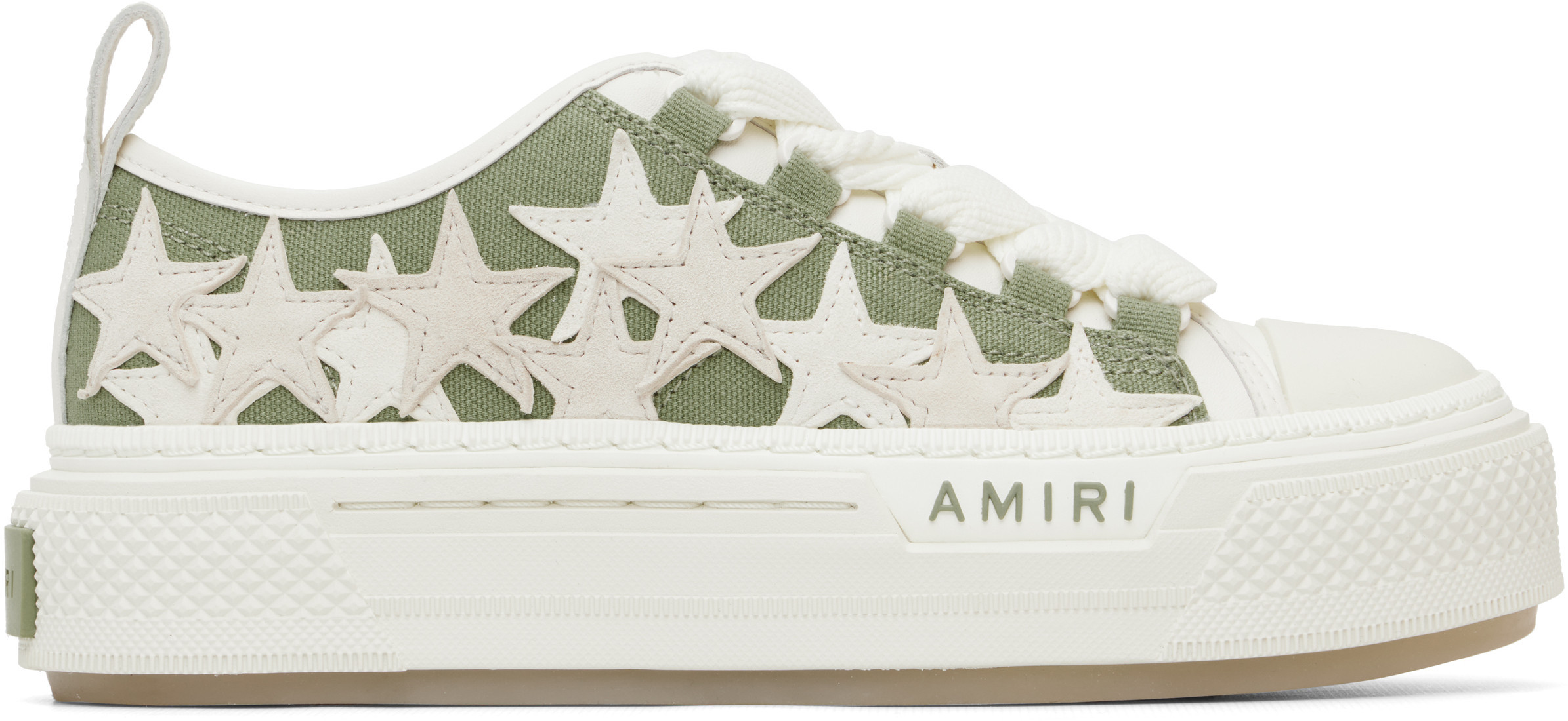 AMIRI Green Stars Court Low Sneakers | SSENSE