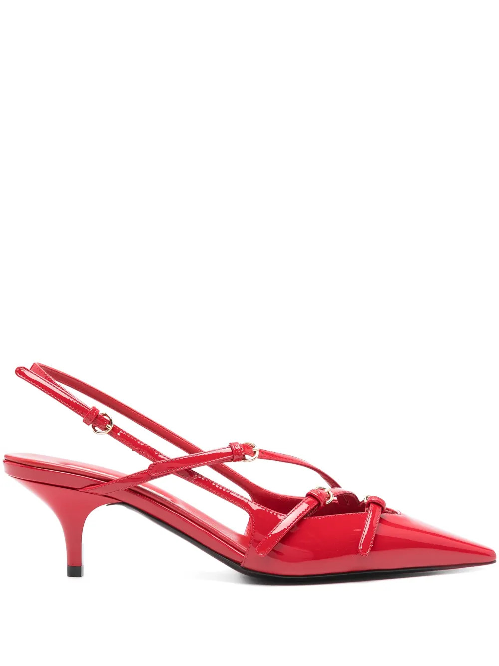 Miu Miu 55mm Patent Slingback Pumps - Farfetch | Farfetch Global