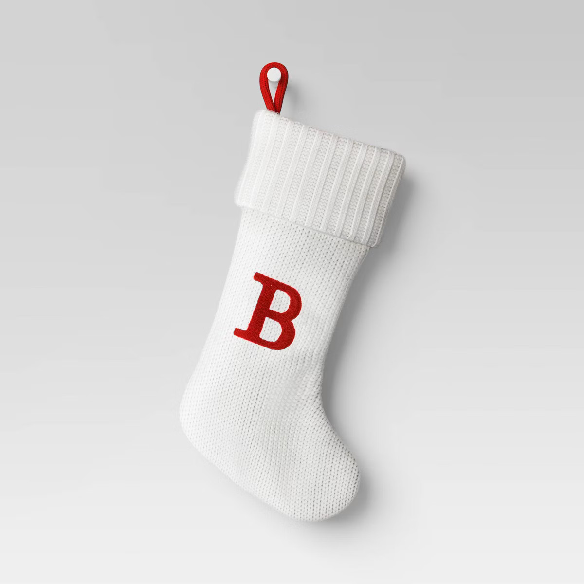 Knit Monogram Christmas Stocking White - Wondershop™ | Target