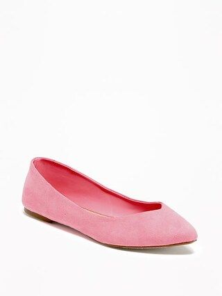 Sueded Pointy Ballet Flats for Women | Old Navy US