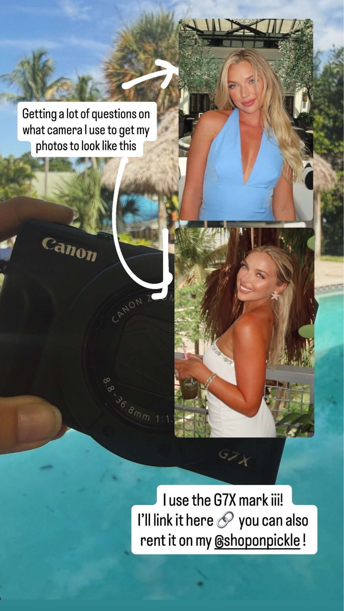The camera I use for my insta photos! Canon G7x mark iii #camera #contentcreation